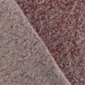 1 YD PC-Pink/Red Wool Boucle Jacketing Fabric