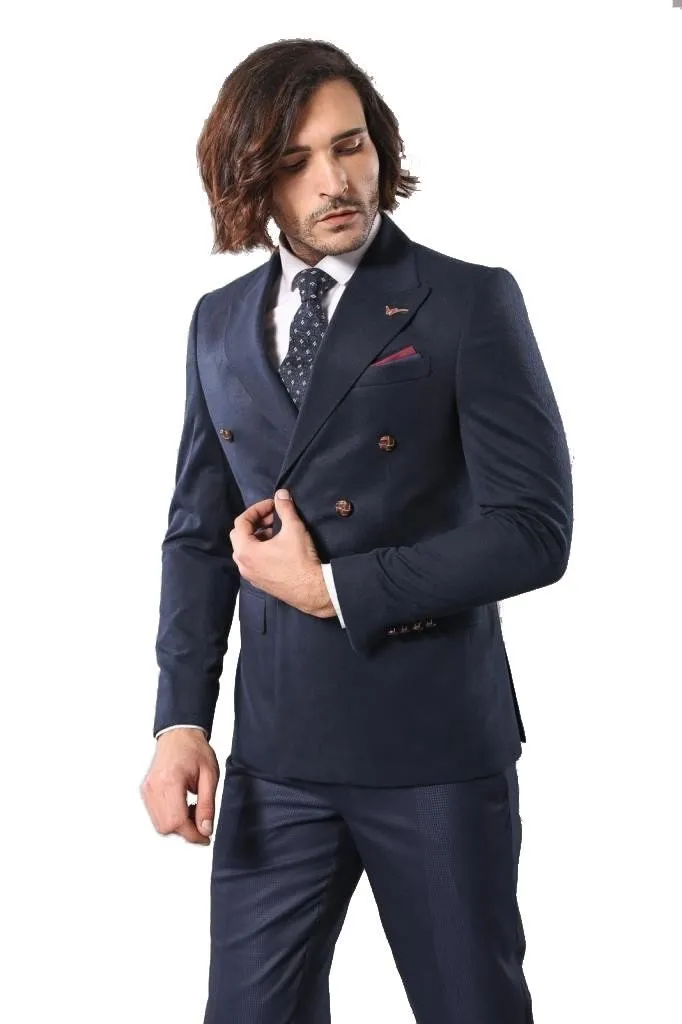 15527 Navy Double Breasted Blazer