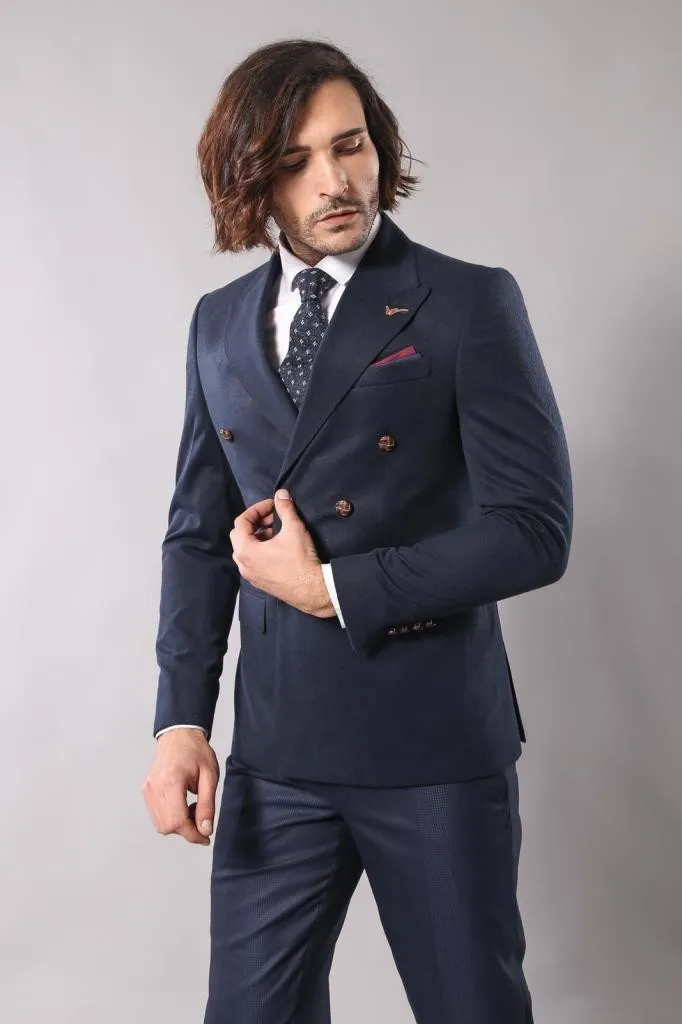 15527 Navy Double Breasted Blazer