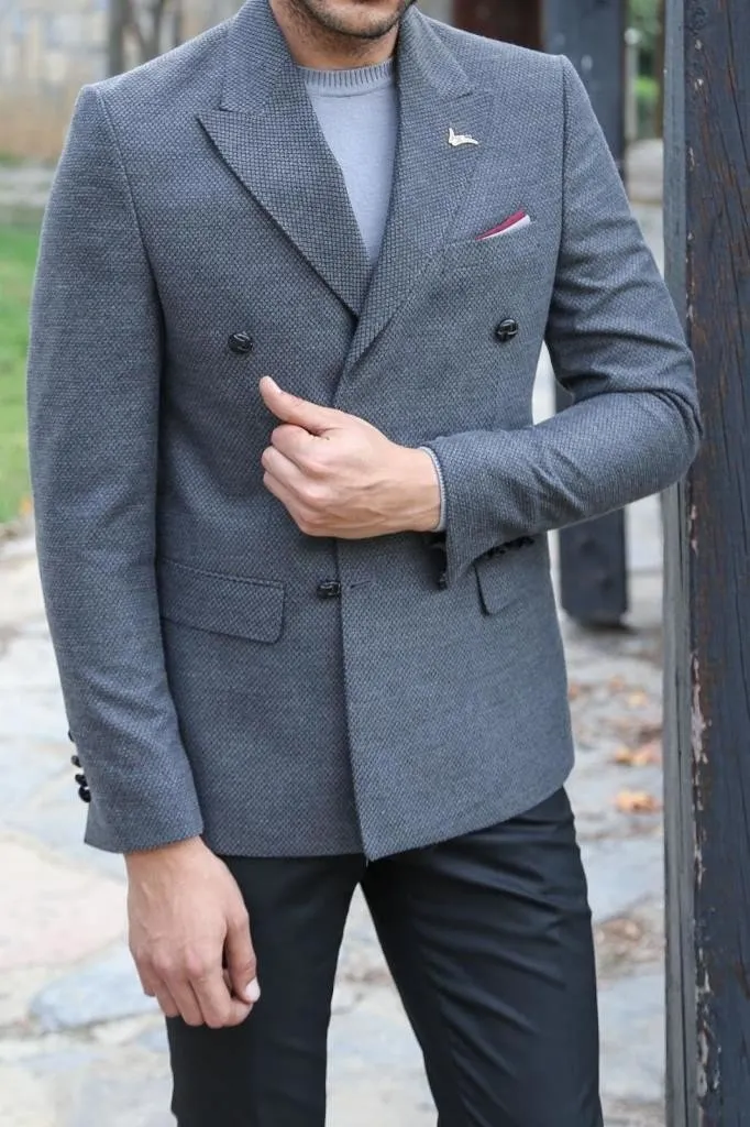 15528 Grey Blazer Jacket