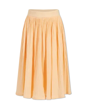 Accordion Pleat Midi Skirt