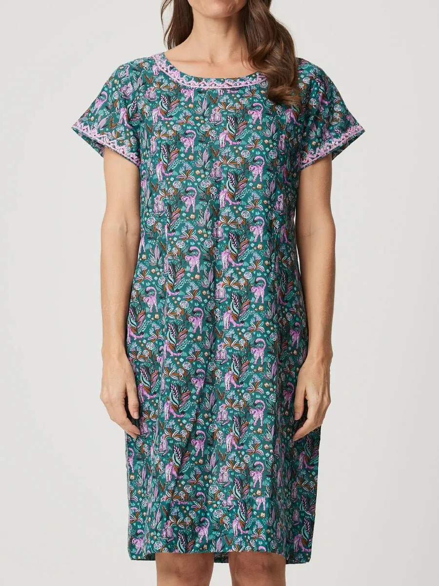 Barbara Cotton Printed Shift Dress