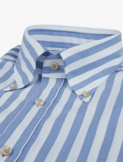 Blue Striped Oxford Shirt