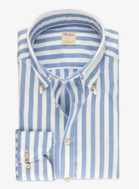 Blue Striped Oxford Shirt