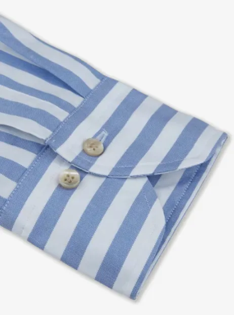 Blue Striped Oxford Shirt