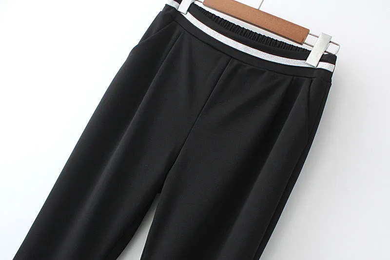 Casual Women Pants Plus Size Elastic Waist Suits Drape Slim Look Loose Pants