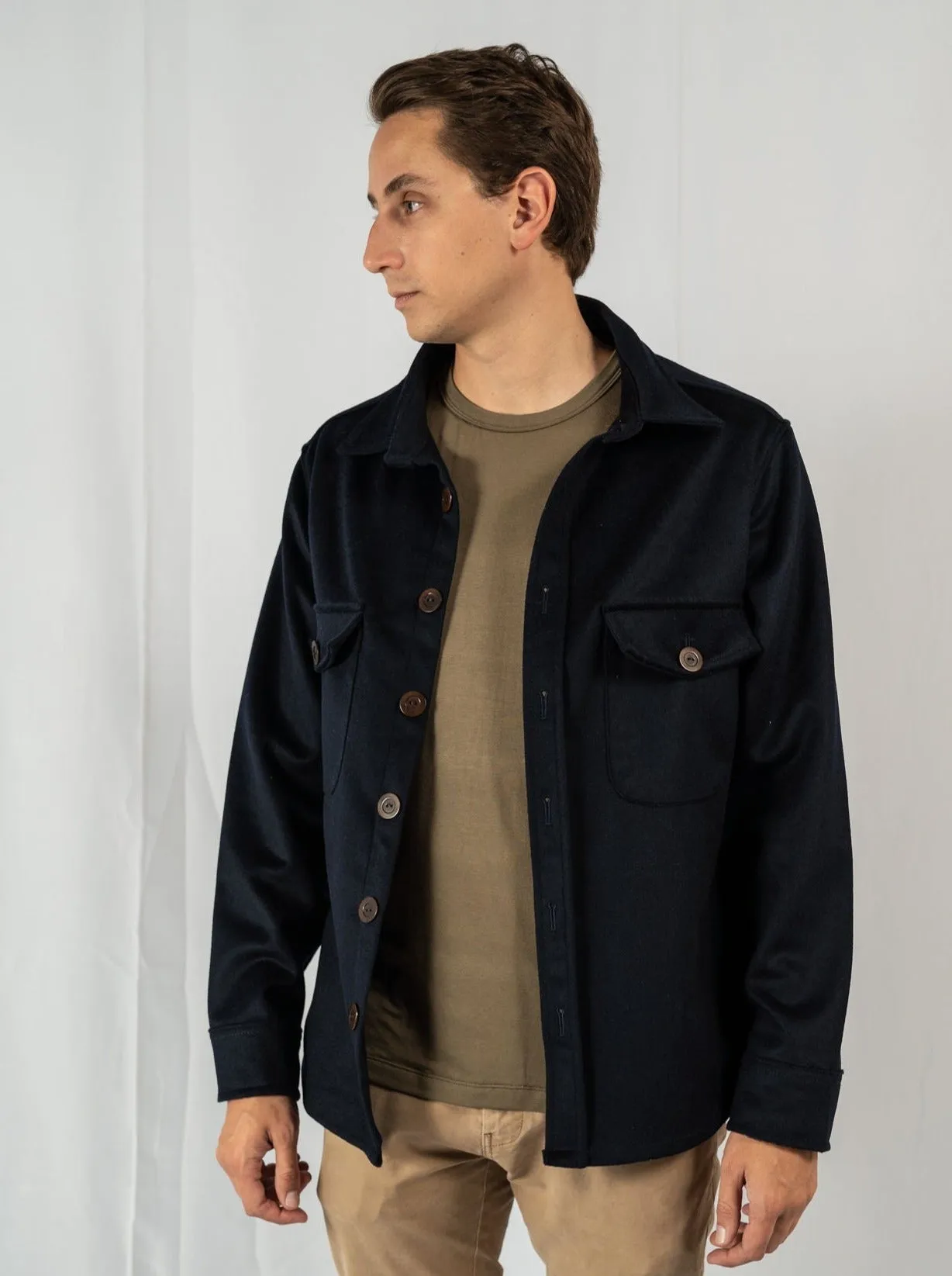 Fogata Wool Jacket in Midnight Blue