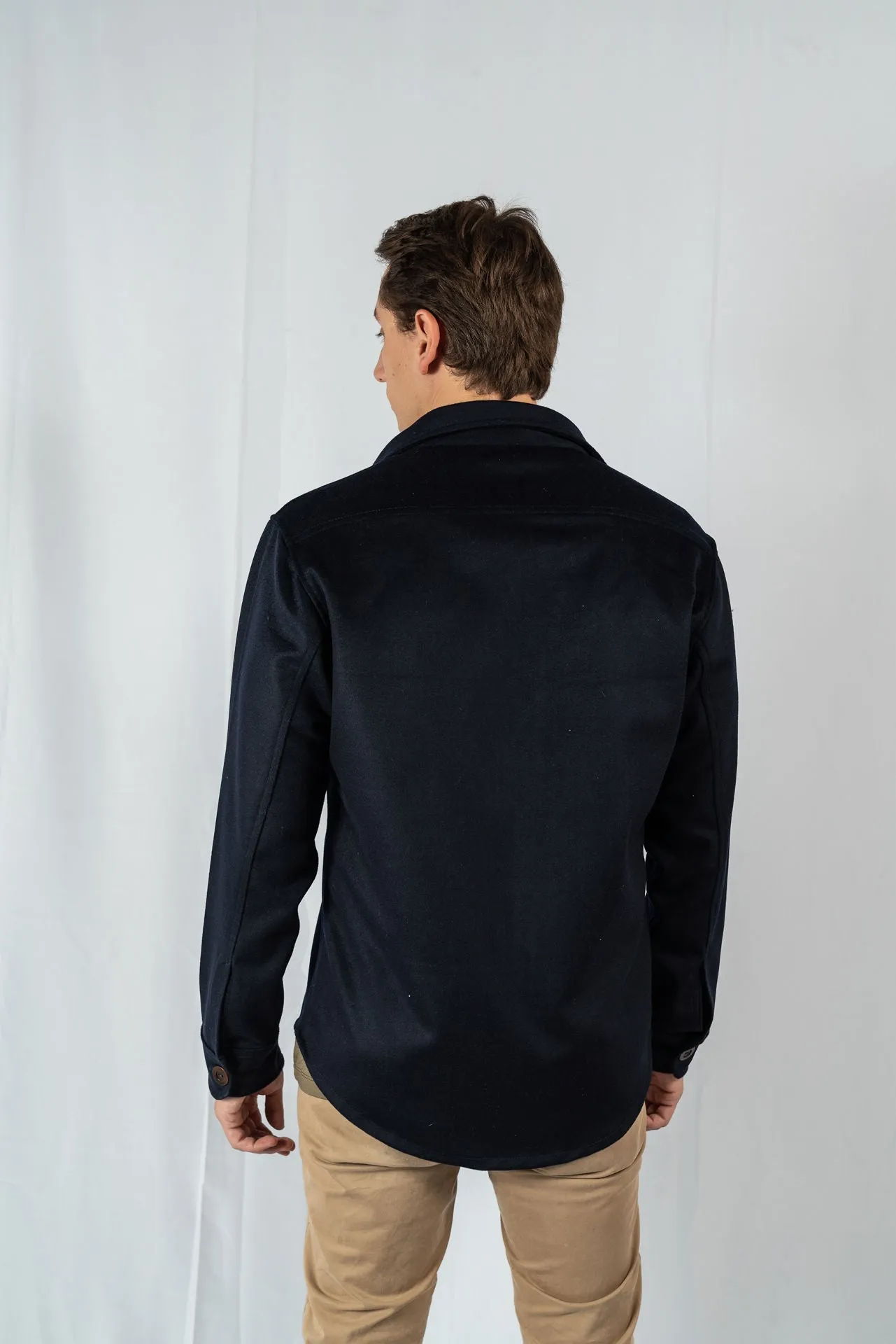 Fogata Wool Jacket in Midnight Blue