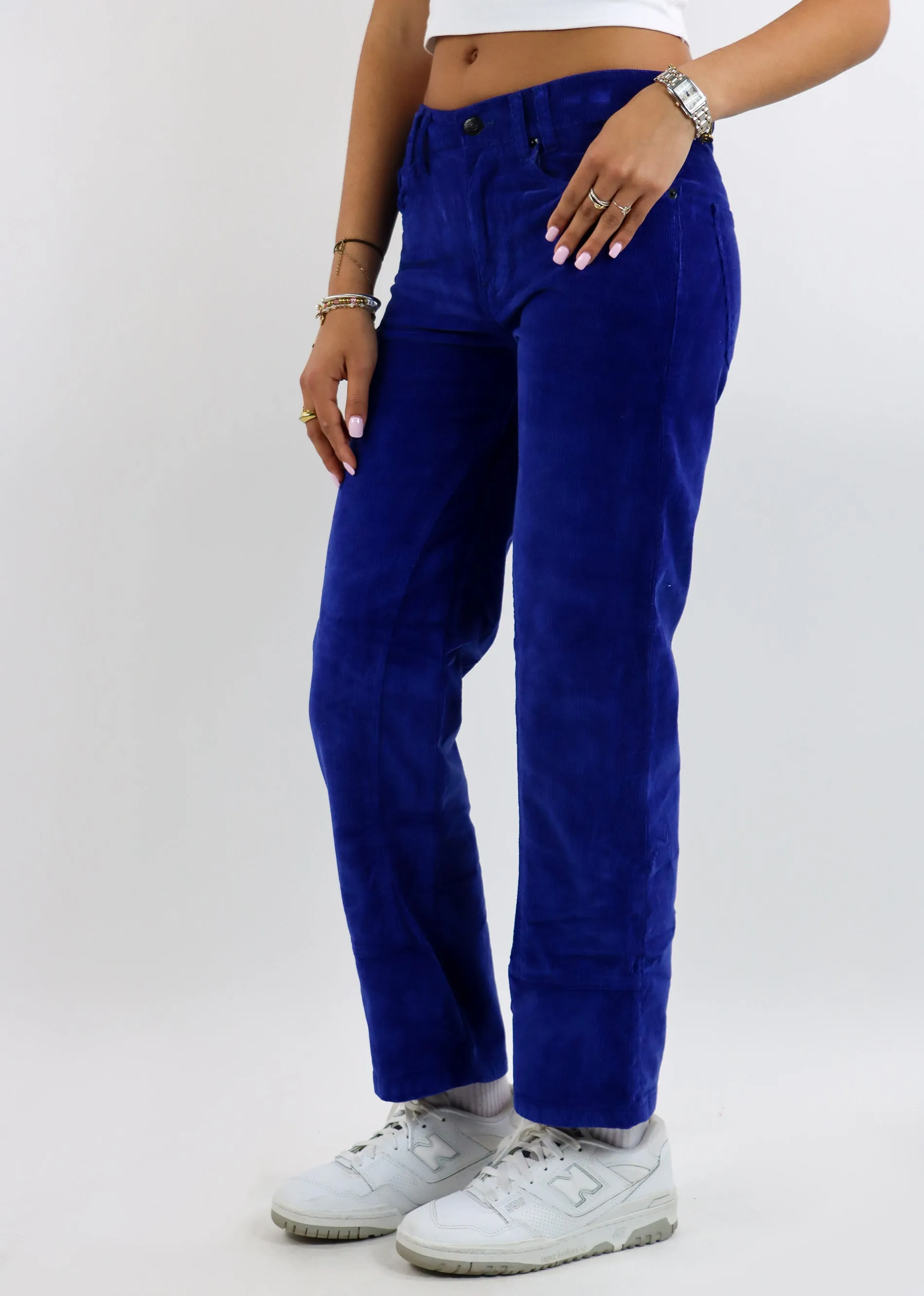 Free People Risk Taker Cord Straight ★ Cobalt