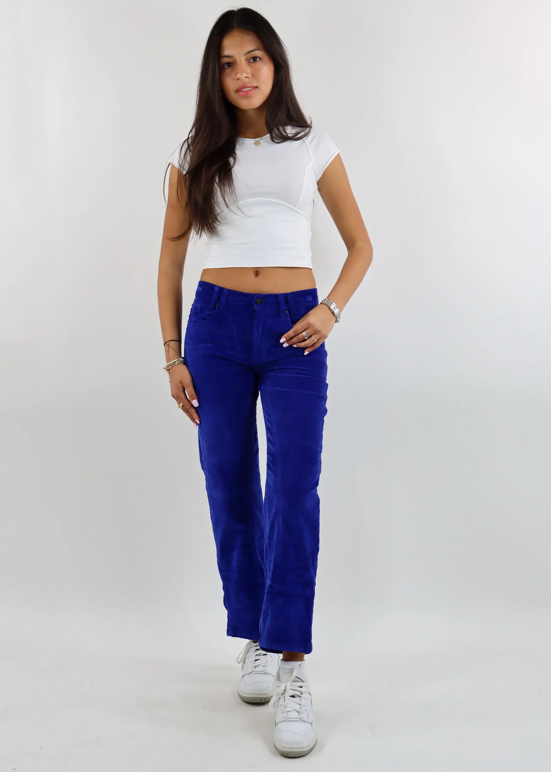 Free People Risk Taker Cord Straight ★ Cobalt