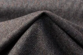 Herringbone Italian Wool Tweed - Charcoal