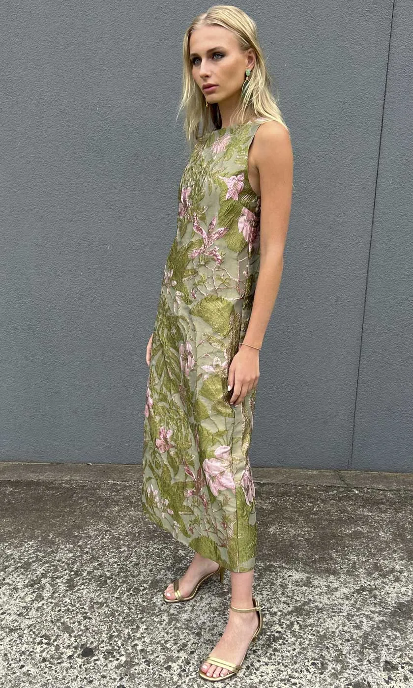 HOSS Eloise Botanical Green Maxi