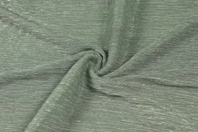 Light Green Pleated Lurex Knit Fabric