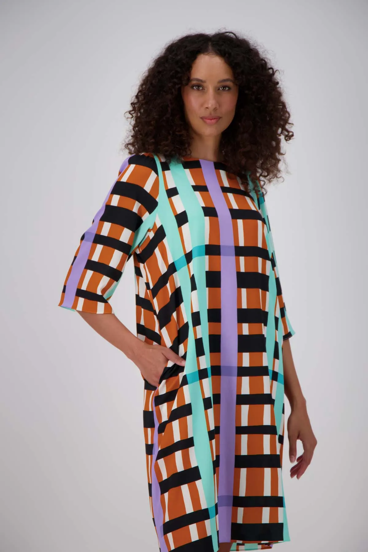 Madras Shift Dress Multi