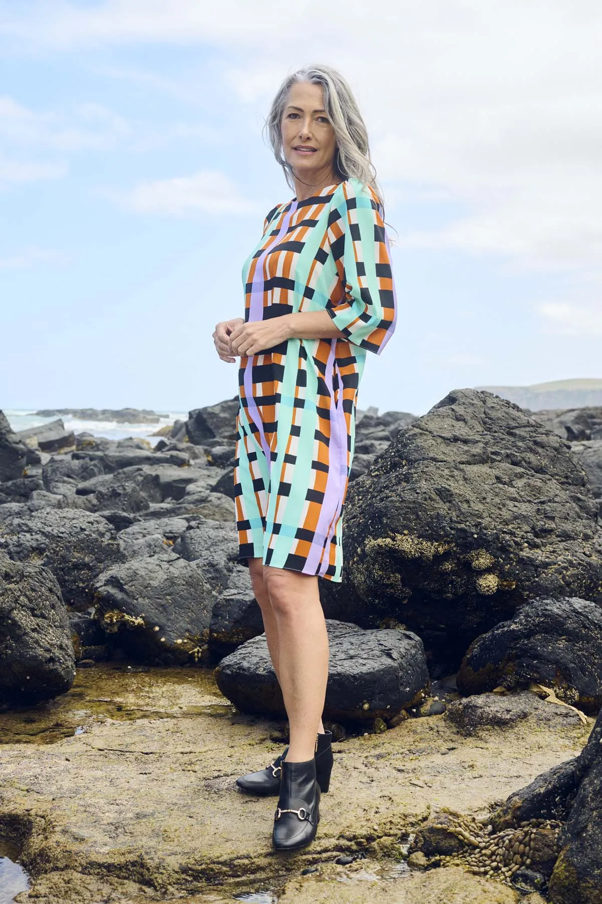 Madras Shift Dress Multi