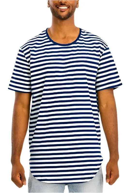 Mens Elongated Striped Shirts