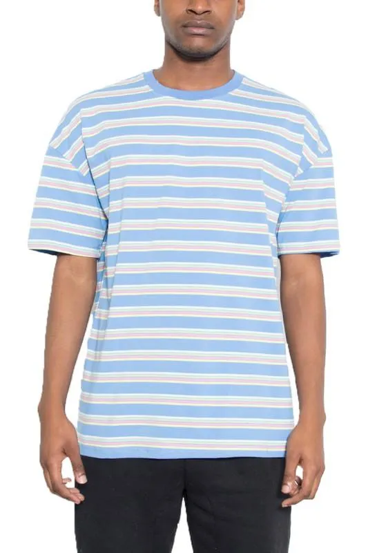 Mens Striped Round Neck T-Shirt