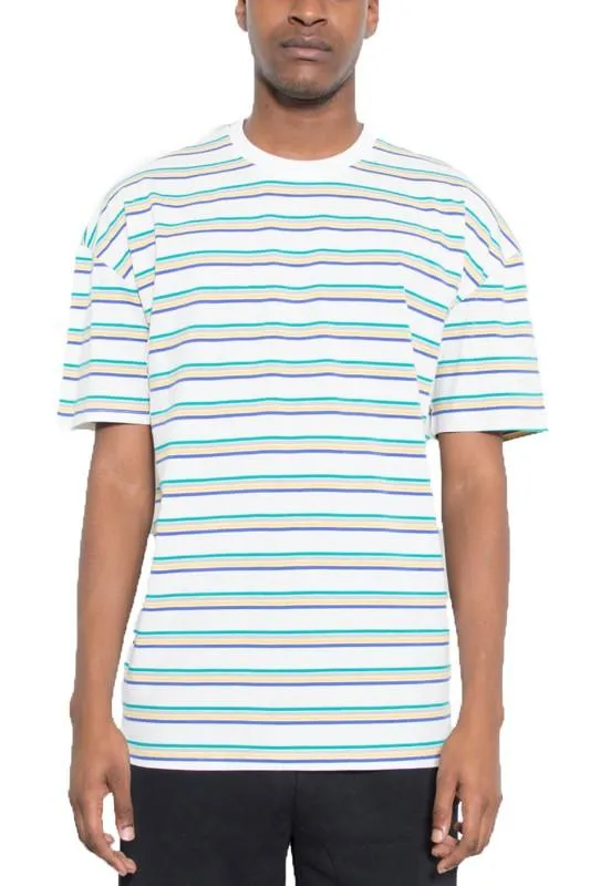 Mens Striped Round Neck T-Shirt