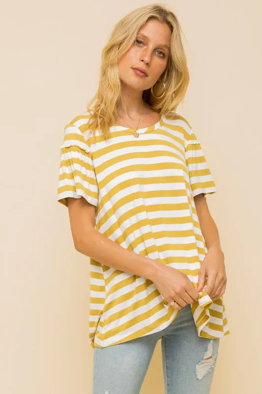 Mustard Striped Tee