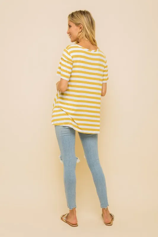 Mustard Striped Tee