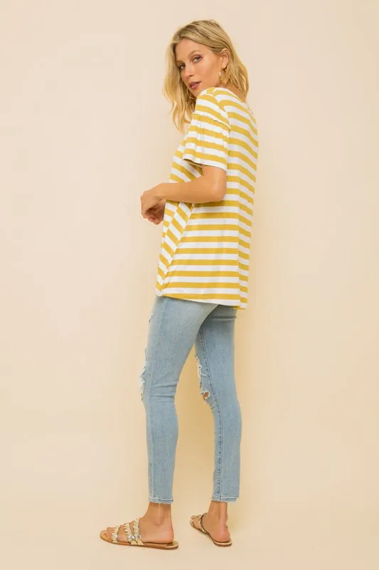 Mustard Striped Tee