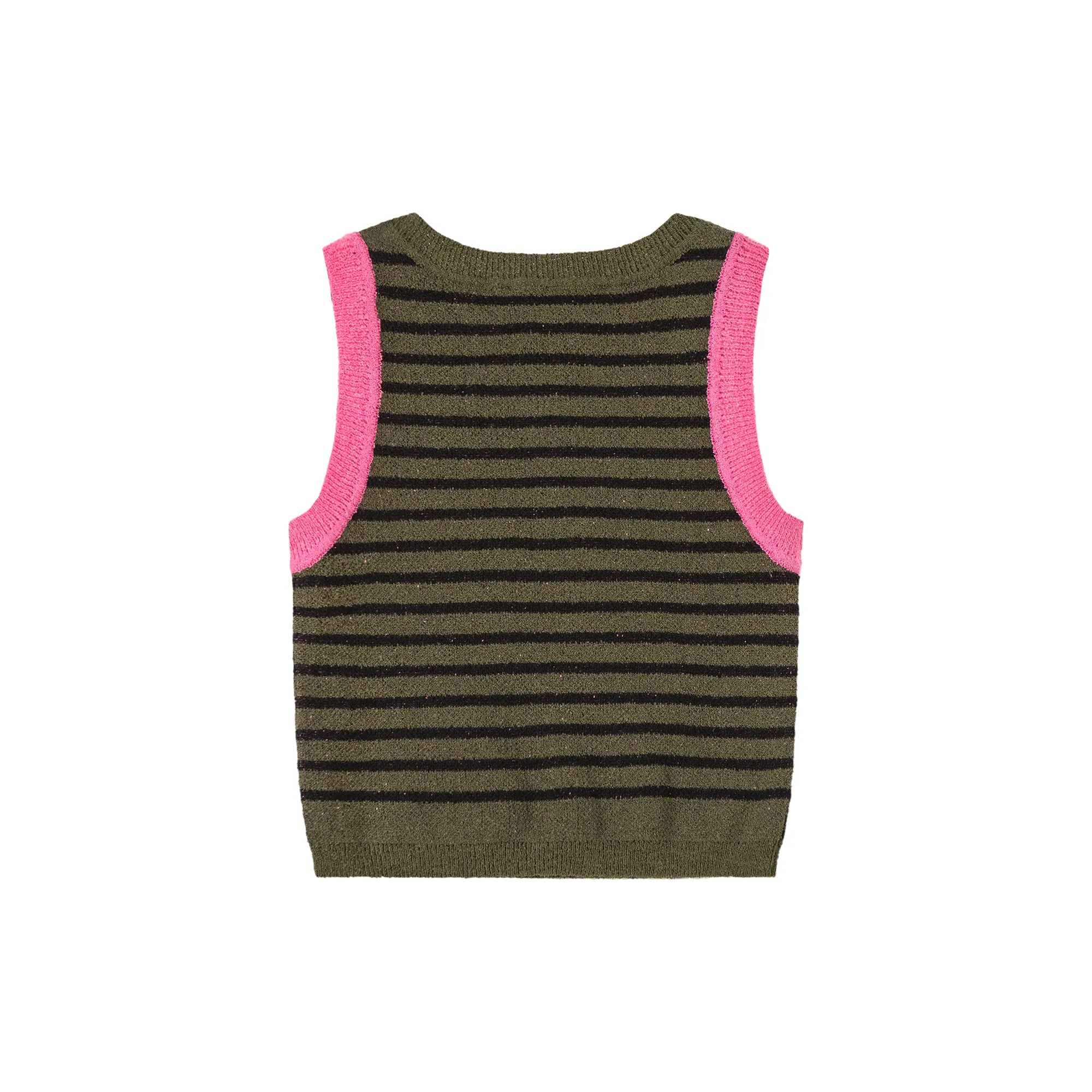 My Vision Striped U-Neck Sleeveless Shirt