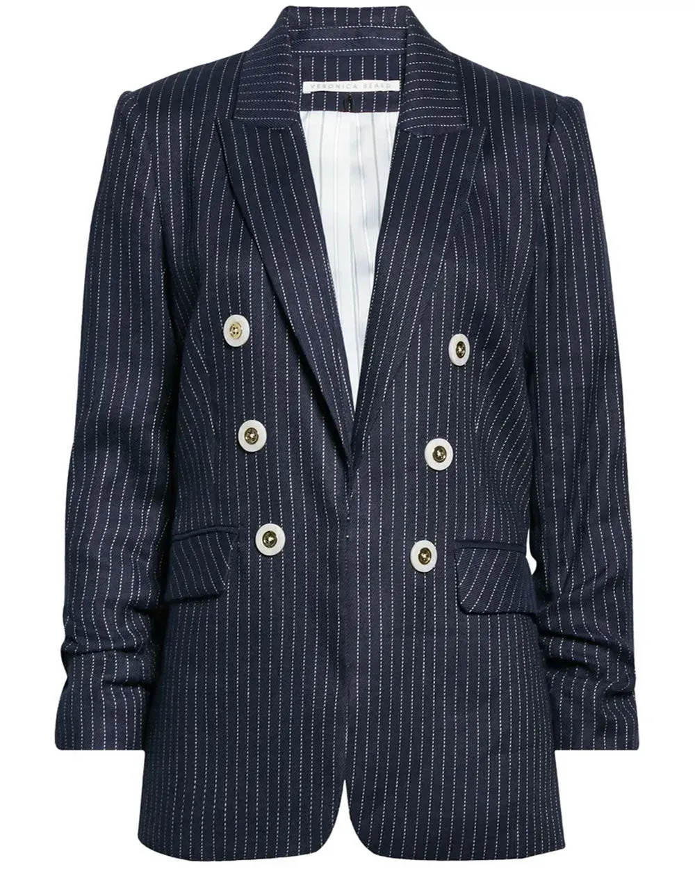 Navy and White Pinstripe Beacon Dickey Jacket