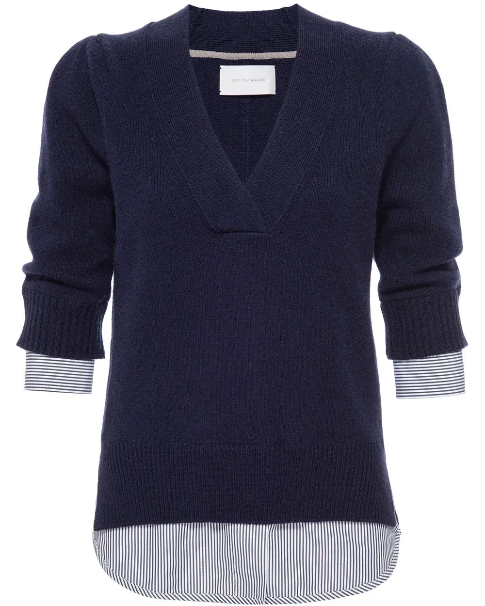 Navy Stripe Lucie Layered V Looker