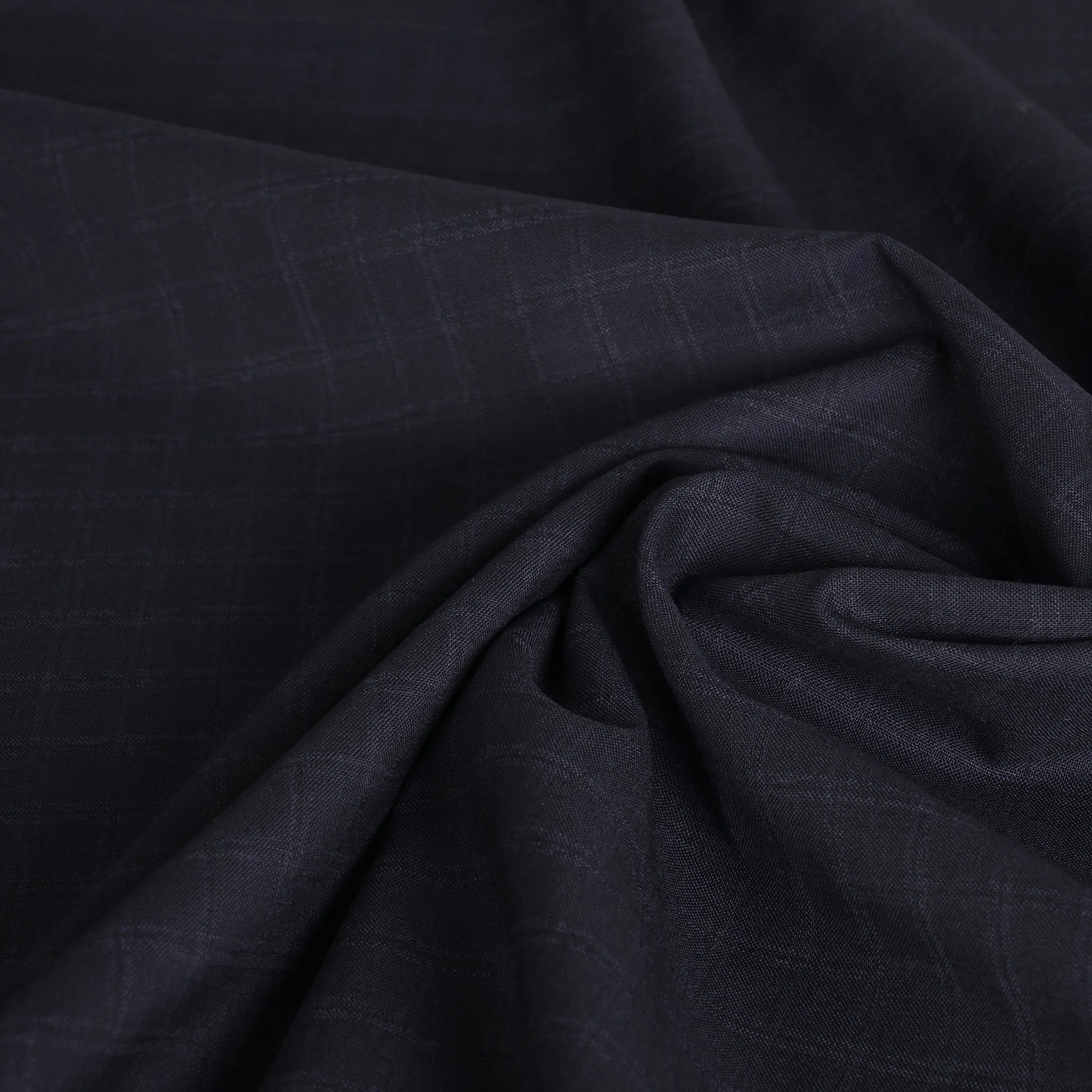 Navy Suiting Check Fabric 4253