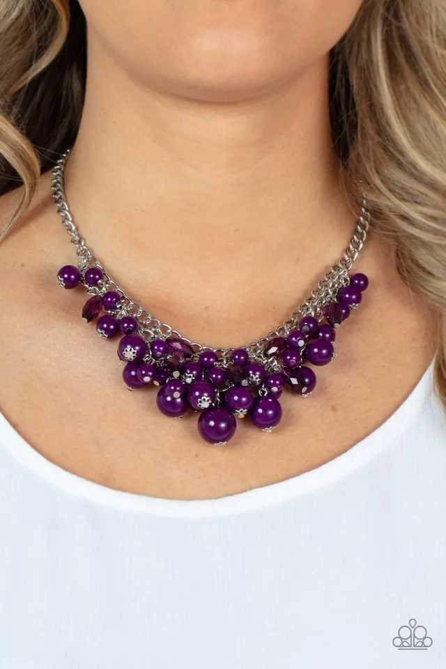 Paparazzi Necklace ~ Broadway Bustle - Purple