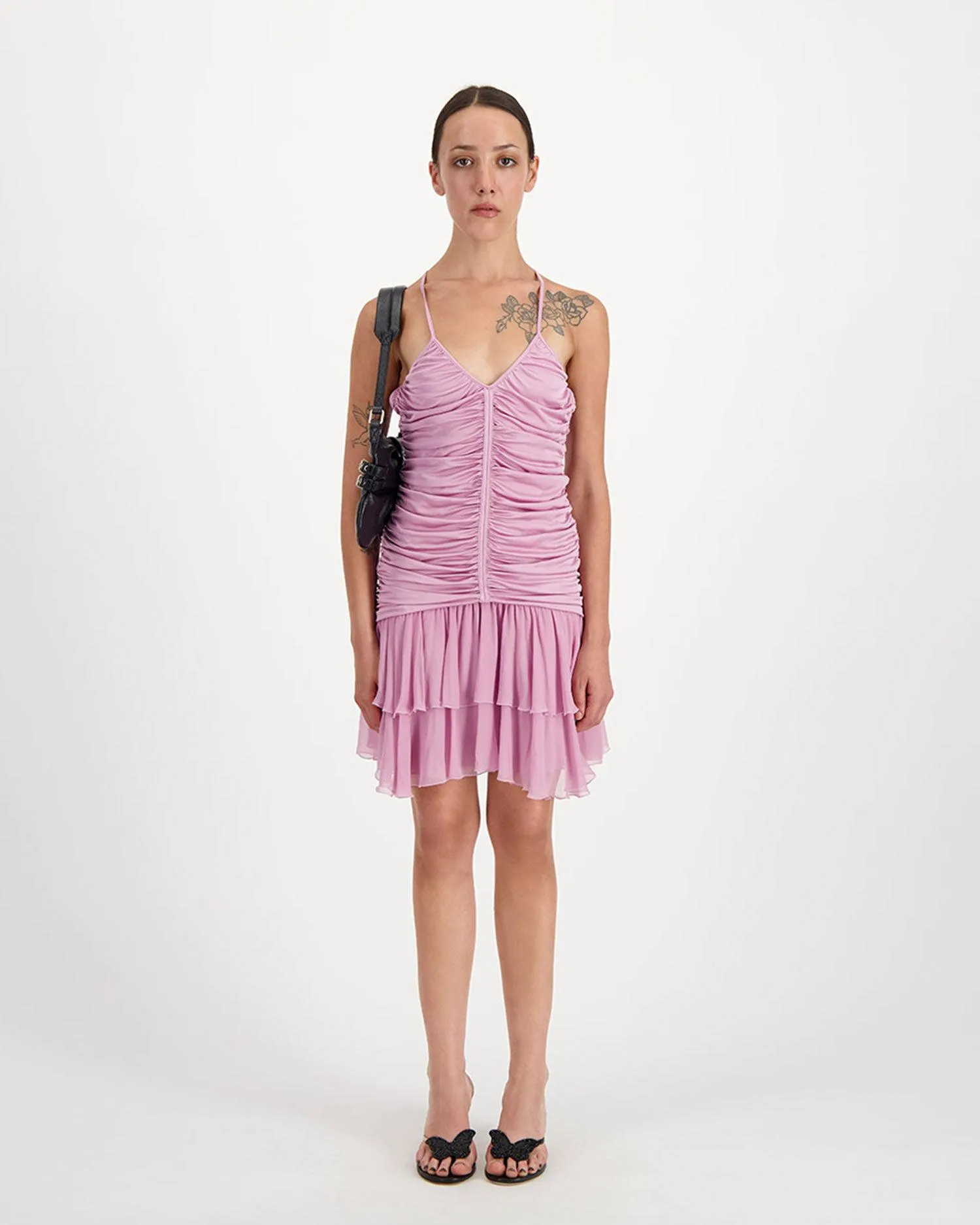 Pleated Rose Dress