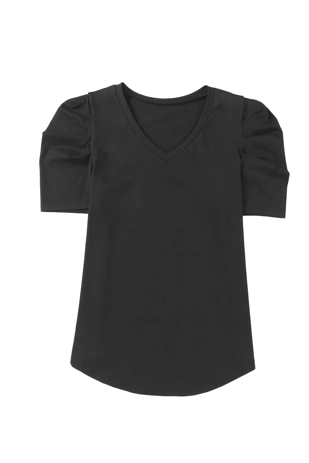 Puff Sleeve V-Neck T-Shirt