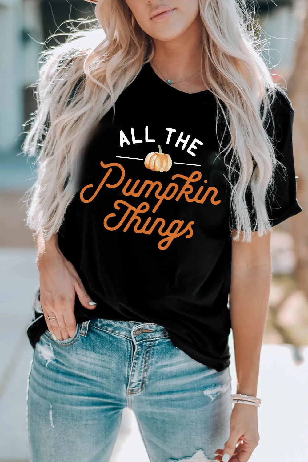 Pumpkin Things Graphic Short Sleeve Tee