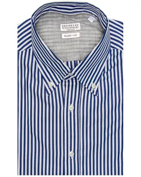 Royal Blue Striped Shirt