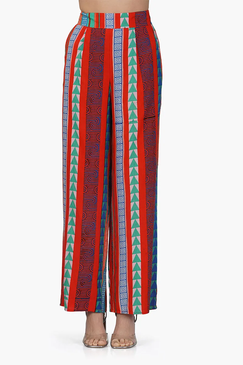 Ruby Aztec Printed Stripe Pant