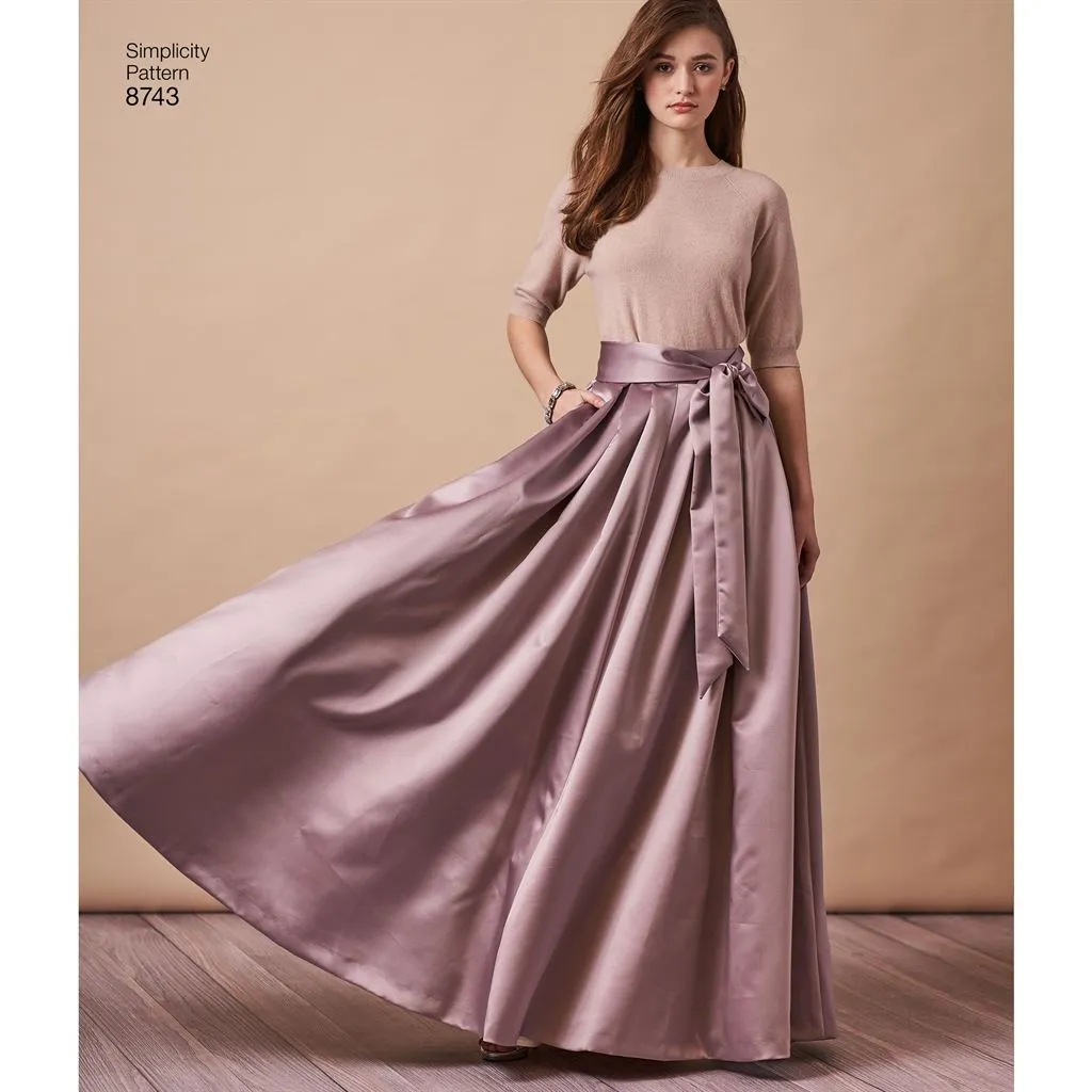 Simplicity Pattern 8743 Women's Pleated Skirts