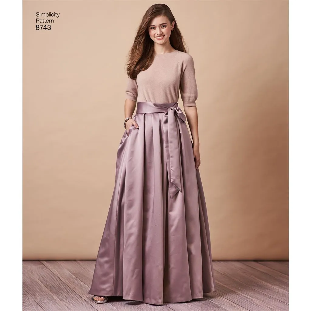 Simplicity Pattern 8743 Women's Pleated Skirts