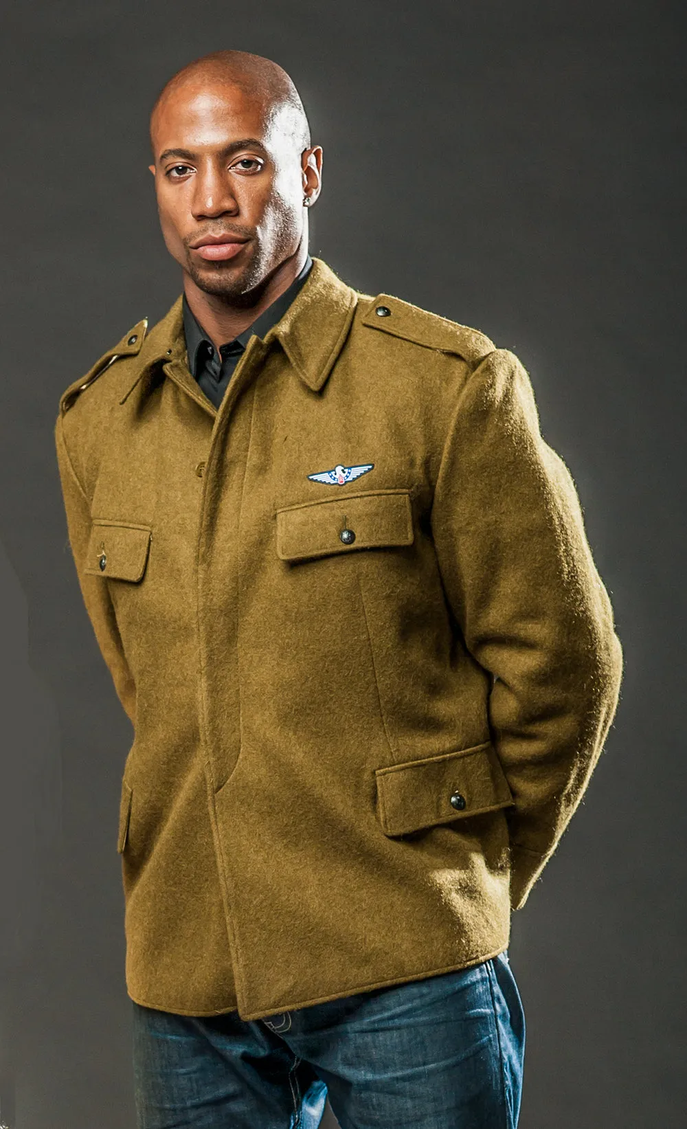 Soviet Style Khaki Wool Jacket