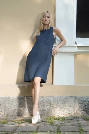 Stockholm Linen Sleeveless Shift Dress