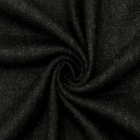 Stone Black/Brown Wool Blend Jacketing Fabric