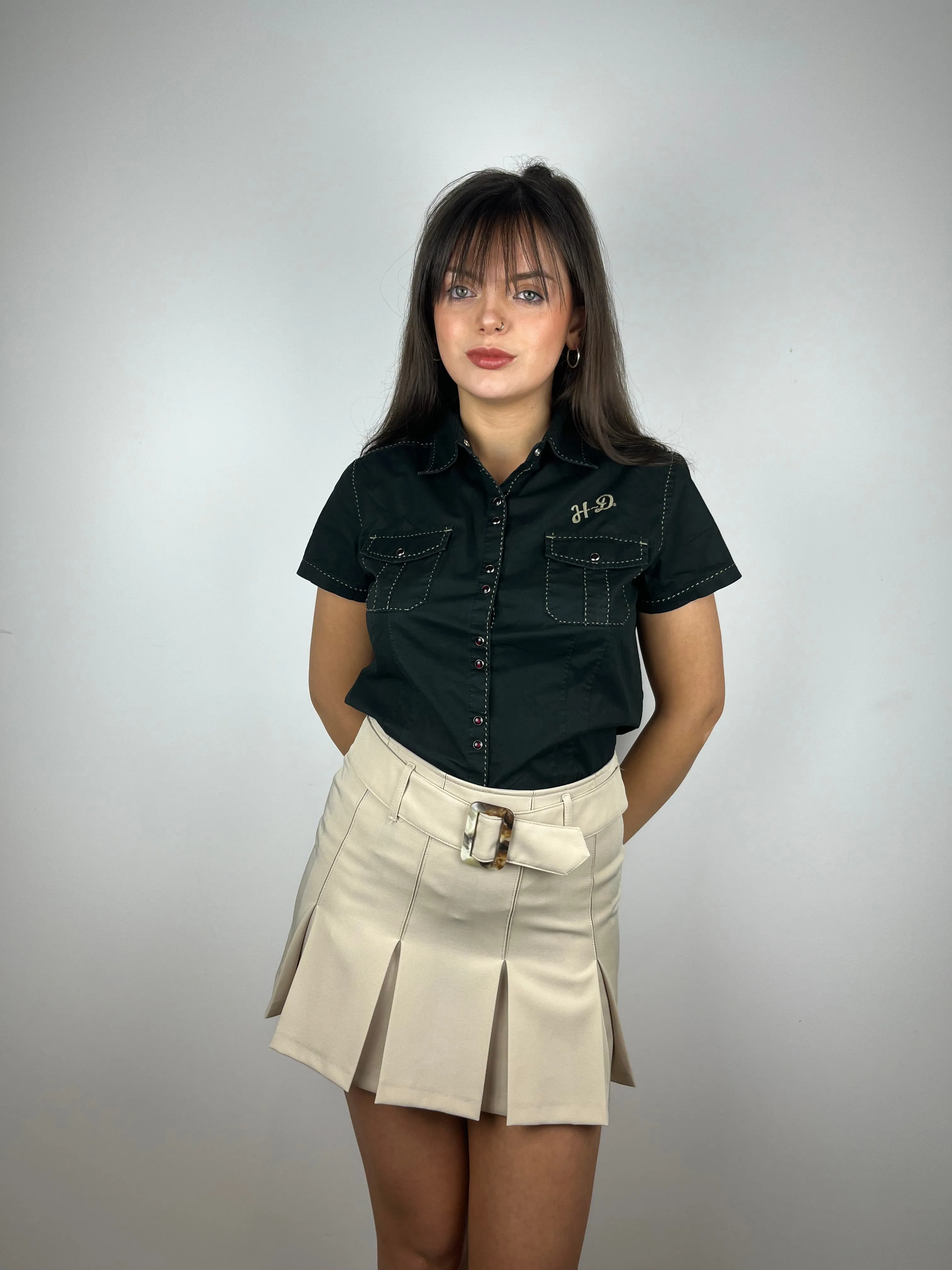 Vintage Y2K Pleated Mini Skirt