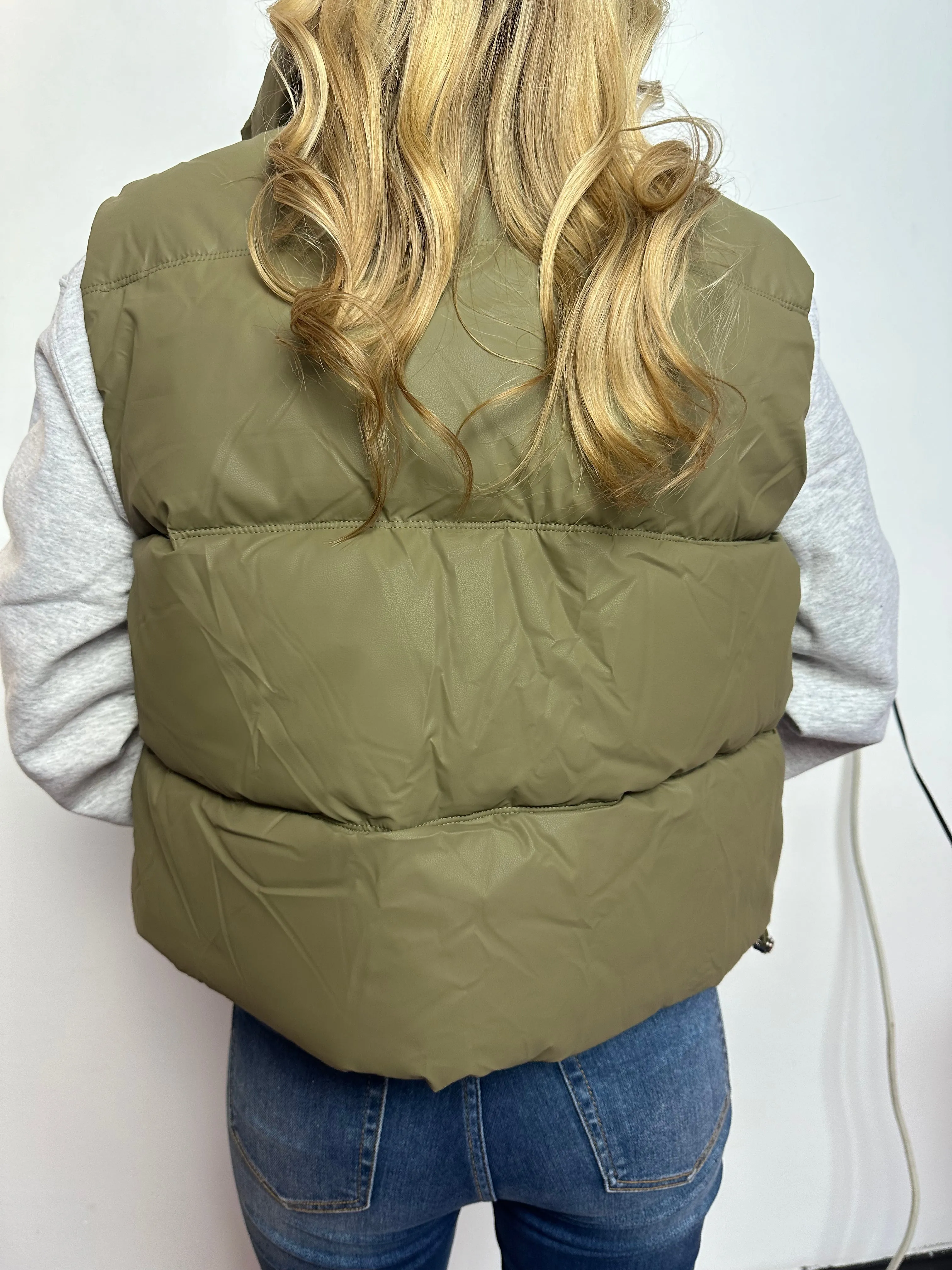 Winter Whispers Matte Puffer Vest Coat