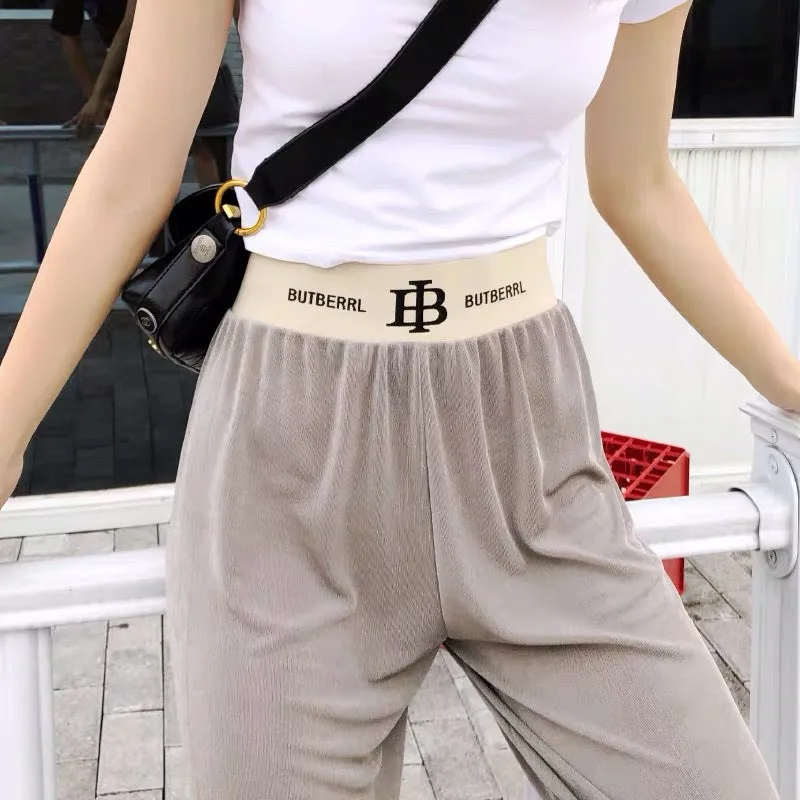 Women Drape Loose Casual Floor Length Wide Leg Pants