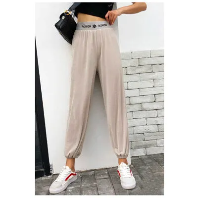 Women Drape Loose Casual Floor Length Wide Leg Pants