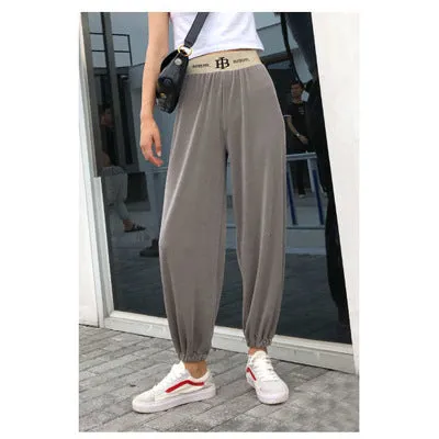 Women Drape Loose Casual Floor Length Wide Leg Pants