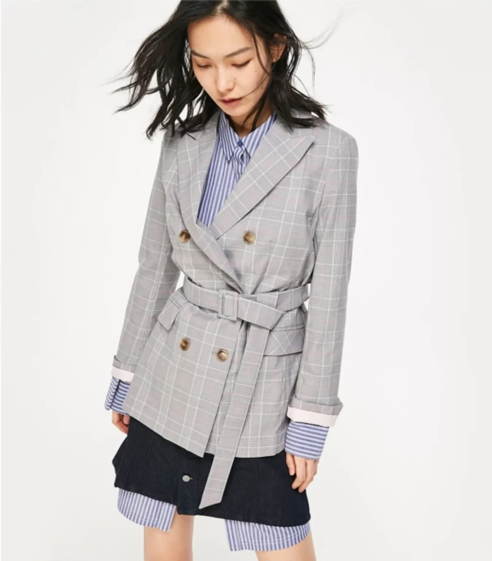 Women's Spring/Summer Plaid Blazer